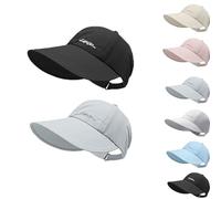 ZHENWO UPF Sun Protection Baseball Hat for Men and Women， Lightweight Wide Brim Outdoor Hats，Wide Brim UV Protection Cap, Adjustable Lightweight Quick Dry Sport Hat for Hiking Running (Black+Grey)