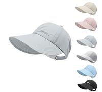 ZHENWO UPF Sun Protection Baseball Hat for Men and Women， Lightweight Wide Brim Outdoor Hats，Wide Brim UV Protection Cap, Adjustable Lightweight Quick Dry Sport Hat for Hiking Running (Grey)