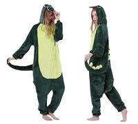 ZHER-LU Pijama de una sola pieza de animal para adultos, disfraz de Halloween y cosplay, unisex (dinosaurio, L)