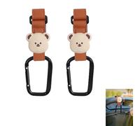 ZHERIKAH 2 Piezas Ganchos Carro Bebe, Mosqueton Colgador Universales, Gancho Multifuncional para Silla de Paseo, Adecuado para Remolques, Andadores y Remolques de Bicicletas