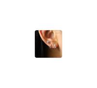 ZHESHY 3 Pares Pendientes Plata 925/Oro Set Mujer 14K Oro Plata Aros Pequeños Pendientes de Botón Colgantes Zirconia Hipoalergénicos Pendientes Dorados para Múltiples Piercings Mujeres Chicas