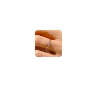 ZHESHY Anillo De Oro Y Plata Para Mujer Piedra De Nacimiento Chapado En Oro De 14 Quilates Anillo De Compromiso Solitario Con Piedra Preciosa Granate Citrino Anillos Apilables Dorados Regalo