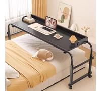 ZHFASDS - Bandeja para sofá, cama lateral, carrito para laptop, altura ajustable de 65 a 95 cm, bandeja de alimentos, mesa médica rodante, mesa de pie sobre la cama, tamaño King, diseño perezoso