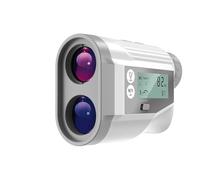 ZHFGJKSO Telémetro de Golf 1000Y con transmisión de Voz, Bloqueo de asta de Bandera y Pantalla de compensación de Pendiente for golfistas.(White Rangefinder)