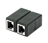 ZHFSWLKW Conector de Cable RJ45 Cabezal Paso Recto for Red Banda Ancha computadora extensión Doble(1pcs)