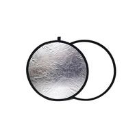 ZHFSWLKW Reflectores redondos 5 en 1 plegables for fotografía, luz de relleno, difusor batería, accesorios multidisco for fotos al aire, fondos y(80CM-White Silver)