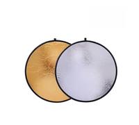 ZHFSWLKW Reflectores redondos 5 en 1 plegables for fotografía, luz de relleno, difusor batería, accesorios multidisco for fotos al aire, fondos y(80CM-Silver Gold)