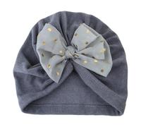 ZHGFXIN Gorro suave y bonito para bebé recién nacido, bonito y cómodo, gorro de guardería, accesorios para fotos, turbante para recién nacidos, gris, Talla única