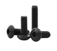 ZHGUIMING 100/50/20/10/5/2 Uds M1.6 M2 .5 M3 M4 M5 M6 M8 M10 M12 ISO7380 Grade12.9 hexagonal tornillos de cabeza botón redondo(50mm,M5 (10pcs))