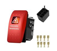 ZHGUIMING 12V 20A Led rojo advertencia interruptor basculante iluminación ajustable relé intermitente accesorios de coche reemplazar(Verde)