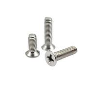 ZHGUIMING 50 Uds M1 .2 .4 .6 M2 .5 M3 M4 Mini reparación pequeña ordenador portátil teléfono juguetes Cruz Phillips tornillo de cabeza avellanada plana(304 stainless steel,8MM_M4)
