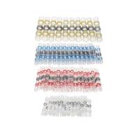 ZHGUIMING 50 Uds. Manguitos de soldadura termorretráctiles conectores terminales a tope engarce alambre con caja 1,5-6,0 mm y eléctricos aislados e impermeables(50Pcs Mix)