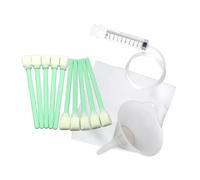 ZHGUIMING Cabezal de impresión, Herramienta de Limpieza de Impresora, hisopos, Varilla de Impresora, Limpiador de Sala Limpia, Embudo, jeringa, Bola de Lavado de Oreja(Black on White)