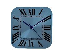ZHGUIMING Caja de reloj cuadrada de 38 mm, juego de caja NH35, piezas de reparación y modificación de relojes de acero 316L for movimientos automáticos NH36 4R36, reloj NH36(Blue seconds-light)