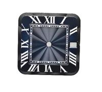 ZHGUIMING Caja de reloj cuadrada de 38 mm, juego de caja NH35, piezas de reparación y modificación de relojes de acero 316L for movimientos automáticos NH36 4R36, reloj NH36(Navy blue with date)