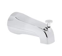 ZHGUIMING Caño de bañera con desviador de ducha, rosca interior IPS de 1/2", grifo de bañera (cromado)