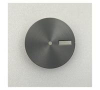 ZHGUIMING Esfera de reloj con textura de arena redonda de 28,5 mm, caras de reloj en blanco for movimiento NH35/NH36/NH34, accesorios de bricolaje, calendario simple/doble/ninguno(Double calendar BK)