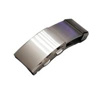 ZHGUIMING Hebilla sólida de acero inoxidable 316L de 18 mm, 20 mm y 22 mm for Seiko, cierre de doble cierre, botón plegable, hebilla de buceo, accesorios de reloj de metal(22mm)
