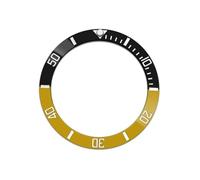 ZHGUIMING Inserto de bisel de cerámica curvada de 38mm compatible con SKX007 SKX009 SRPD, caja de reloj NH35 NH36, anillo de inserción de bisel de movimiento, piezas de reloj for hombres(NO.09)