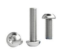 ZHGUIMING M3 M4 M5 M6 M8 M10 M12 304 Botón Torx de seis lóbulos acero inoxidable cabeza redonda con pasador tornillo seguridad antirrobo a prueba manipulaciones(30mm,1pc M10)