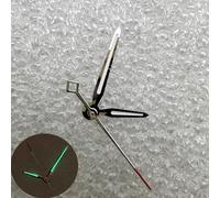 ZHGUIMING Manecillas de Reloj modificadas Manecillas Rojas y Plateadas a Juego Manecillas Luminosas Verdes for Movimientos NH35/36/4R/7S