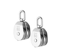 ZHGUIMING Polea de acero inoxidable M20, M25, M32 y M50, polea de tracción con doble rueda giratoria for elevación, herramientas de transmisión y elevación, 1 unidad(M50)