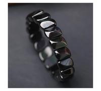 ZHGUIMING Pulseras de obsidiana negra con forma de ojo de arcoíris, pulidas a mano y con forma de espeleología, pulsera de piedra energética