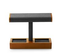 ZHGUIMING Soporte de madera for reloj, soporte de joyería en forma de T, expositor de pulsera de madera maciza negra, organizador de pendientes y anillo, soporte de reloj con barra en T de madera(SM19