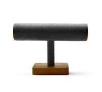 ZHGUIMING Soporte de madera for reloj, soporte de joyería en forma de T, expositor de pulsera de madera maciza negra, organizador de pendientes y anillo, soporte de reloj con barra en T de madera(SM06