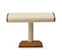 ZHGUIMING Soporte de madera for reloj, soporte de joyería en forma de T, expositor de pulsera de madera maciza negra, organizador de pendientes y anillo, soporte de reloj con barra en T de madera(SM08