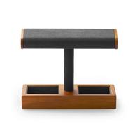 ZHGUIMING Soporte de madera for reloj, soporte de joyería en forma de T, expositor de pulsera de madera maciza negra, organizador de pendientes y anillo, soporte de reloj con barra en T de madera(SM19