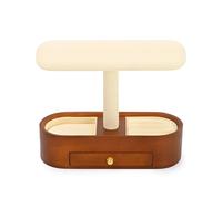 ZHGUIMING Soporte de madera for reloj, soporte de joyería en forma de T, expositor de pulsera de madera maciza negra, organizador de pendientes y anillo, soporte de reloj con barra en T de madera(SM21