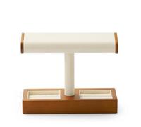 ZHGUIMING Soporte de madera for reloj, soporte de joyería en forma de T, expositor de pulsera de madera maciza negra, organizador de pendientes y anillo, soporte de reloj con barra en T de madera(SM19