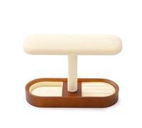 ZHGUIMING Soporte de madera for reloj, soporte de joyería en forma de T, expositor de pulsera de madera maciza negra, organizador de pendientes y anillo, soporte de reloj con barra en T de madera(SM21