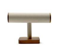ZHGUIMING Soporte de madera for reloj, soporte de joyería en forma de T, expositor de pulsera de madera maciza negra, organizador de pendientes y anillo, soporte de reloj con barra en T de madera(SM06