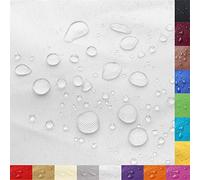 ZHhan Tejido de poliéster Impermeable, Columna de Agua de 12.000 mm, 100 cm de Ancho, cantidad = Metro, Medida por Metro, Impermeable, Resistente al desgarro, Duradero, Tejido Exterior (Blanco, 1 m)