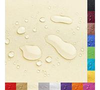 ZHhan Tejido de poliéster impermeable, columna de agua de 12.000 mm, 100 cm de ancho, cantidad = metro, medida por metro, impermeable, resistente al desgarro, duradero, tejido exterior (Cremoso, 1 m)