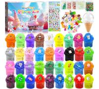 ZHHGOO 36 Kits de Fluffy Butter Slime,Suministros de Slime Claro para niños,Juguetes de Masilla Slime,Juguete para aliviar el estrés,Slime súper elástico niños favores de Fiesta de Limo