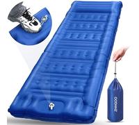 ZHHGOO Colchon Hinchable Camping,Esterilla Hinchable Camping con Bomba de Pie para Exteriores,Espesor Colchon Inflable Camping con Almohada,Senderismo,Playa,Camping
