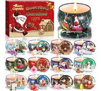 ZHHGOO Juego De Velas Perfumadas Navideñas, 12 Piezas Vela Aromática de Aromaterapia Cera de Soja Natural Regalo para Boda Navidad Cumpleaños Día de San Valentín