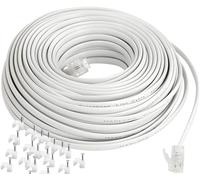 ZHHSUNY 50 metros 6P2C - Cable telefónico modular RJ11 para adsl, conector telefónico fijo
