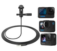 ZHHSUNY 5FT Media Module Micrófono, Compatible con GoPro Hero11 10 9 Negro Cámara Deportiva, Compatible con GoPro 3,5 mm Micrófono, Plug and Play Lavalier Corbata Micrófono