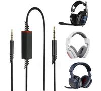 ZHHSUNY A40 - Cable de audio para juegos, compatible con Logitech G Astro A50 A40TR A40 A30 A10 Gen 2 A10 Casco, cable de nailon estéreo de repuesto auxiliar de 3,5 mm con mando mute
