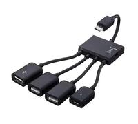 ZHHSUNY Cable adaptador USB de 4 puertos, compatible con Samsung Galaxy S6, Note, Tab3 8.0, So-ny Xperia, tableta S-Series, mouse, teclado, lectores de tarjetas, impresoras
