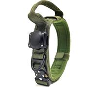 ZHHSUNY Collar para Perro Air Tag,con Soporte Air Tag,100% Impermeable con Soporte GPS Trazador Collar Táctico para Perro,Ajustable de Nylon Mango Especialmente Durable (Verde, M)