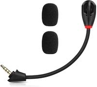 ZHHSUNY - Reemplazo de micrófono desmontable (3,5 mm, cancelación de ruido), compatible con auriculares inalámbricos Kingston Hyper-X Cloud II con LED, aplicable a PS-4 PS-5 PC Juegos