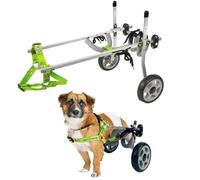 ZHHSUNY Silla de ruedas ajustable de 2 ruedas para gatos y perros, para discapacidad, parálisis, lesiones, debilidad de las extremidades traseras (S)