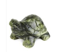 ZHIBO Decoración de la suerte de tortuga de jade natural del