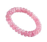 ZHIBO Pulsera de cuentas AAA de cuarzo rosa natural auténtico de 10-11 mm, Piedra