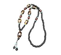 ZHIBO Tíbet - Collar de calcedonia de ágata con cuentas Dzi naturales de nueve ojos y tres ojos, piedra, ágata, jade, piedra, Piedra, ágata, jade
